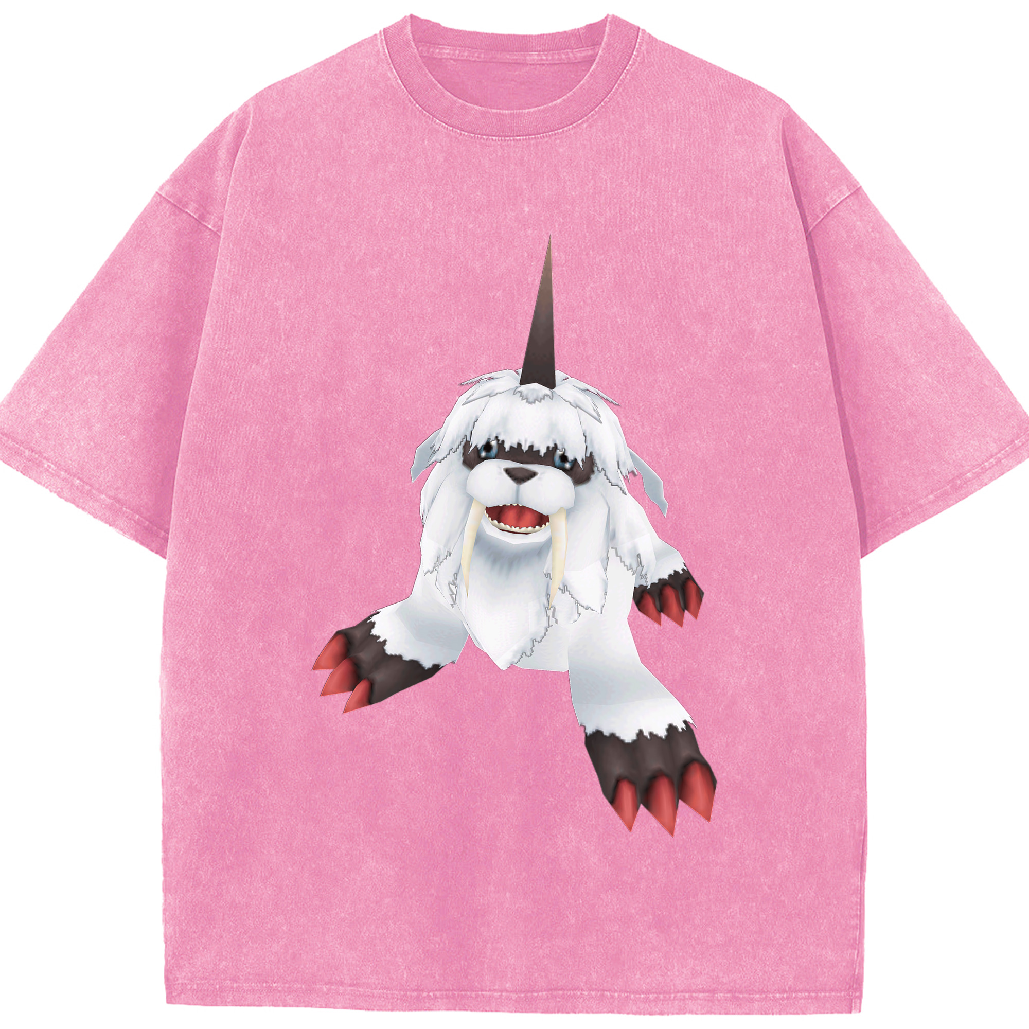 （画像用） Digimon デジタルモンスター/デジモン 綿100% ヴィンテージ風 半袖Tシャツ（フロントプリント）
